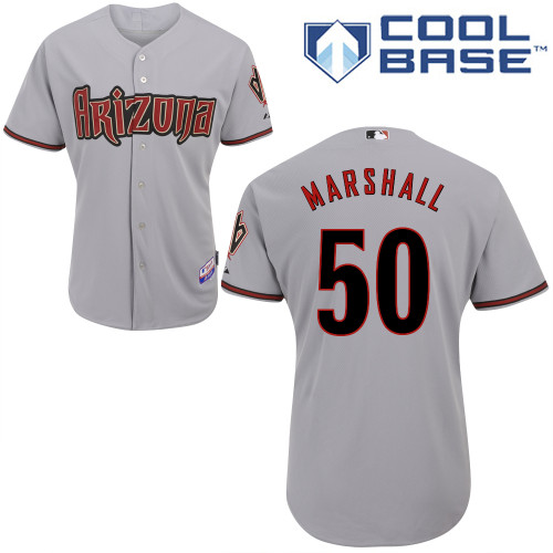Evan Marshall #50 Youth Baseball Jersey-Arizona Diamondbacks Authentic Road Gray Cool Base MLB Jersey